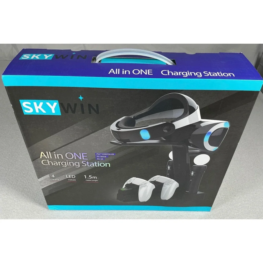 Skywin‎ PSVR Charging Station PS5 Controller Stand Dock All in One NEW